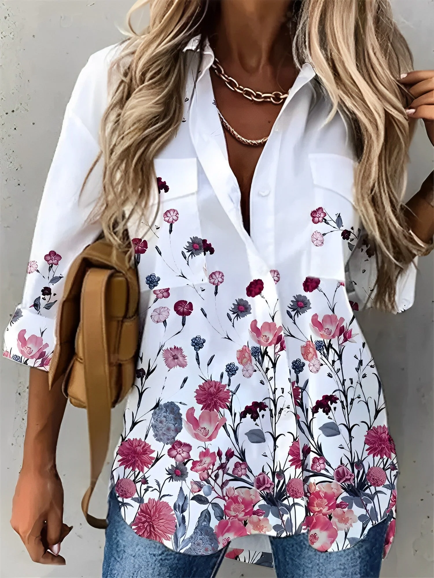Natalie® | High Quality White Blouses With Beautiful Patterns - Image 4