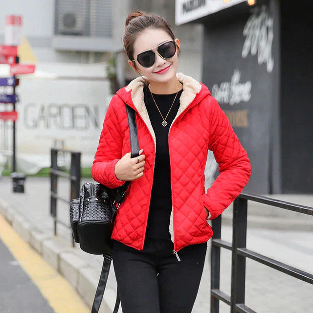 Nathalie | Lined women's coat with hood - Image 5