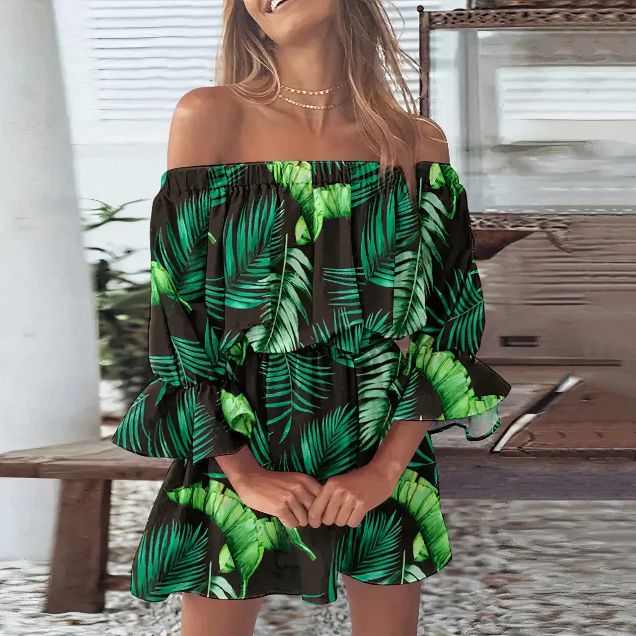 Natividad® | Elegant Off-The-Shoulder Dress - Image 2