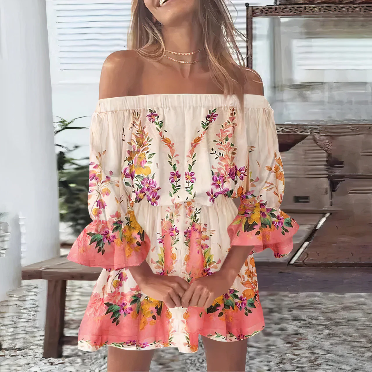 Natividad® | Elegant Off-The-Shoulder Dress - Image 3