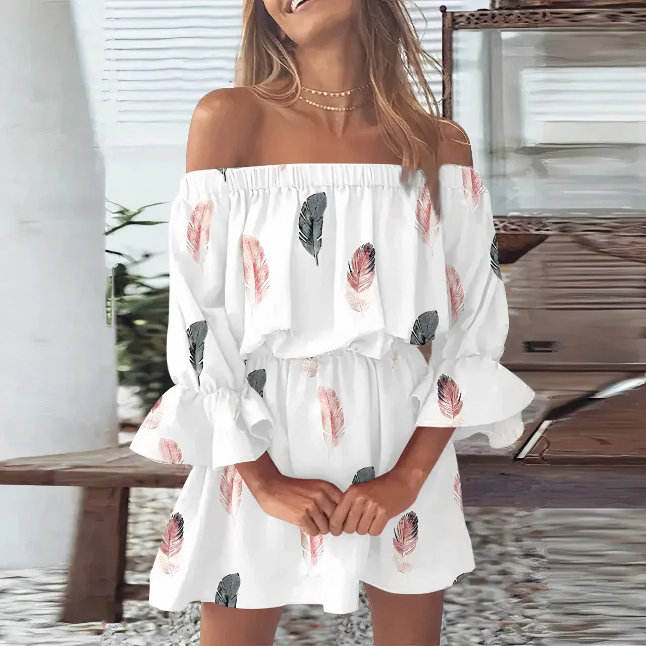 Natividad® | Elegant Off-The-Shoulder Dress - Image 4