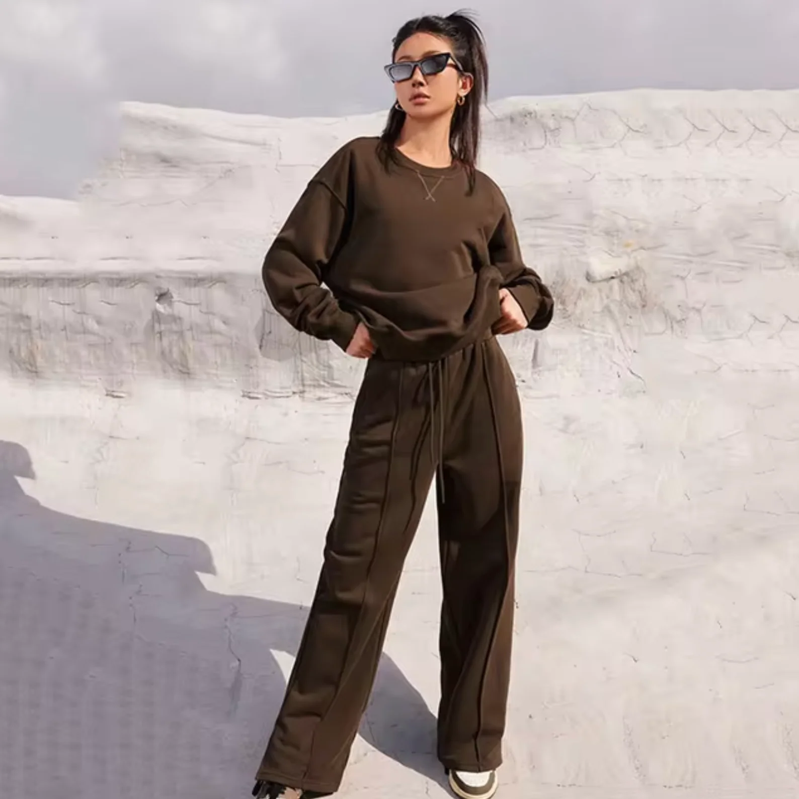 Nayla | Casual two piece knitted sweater set - Image 3