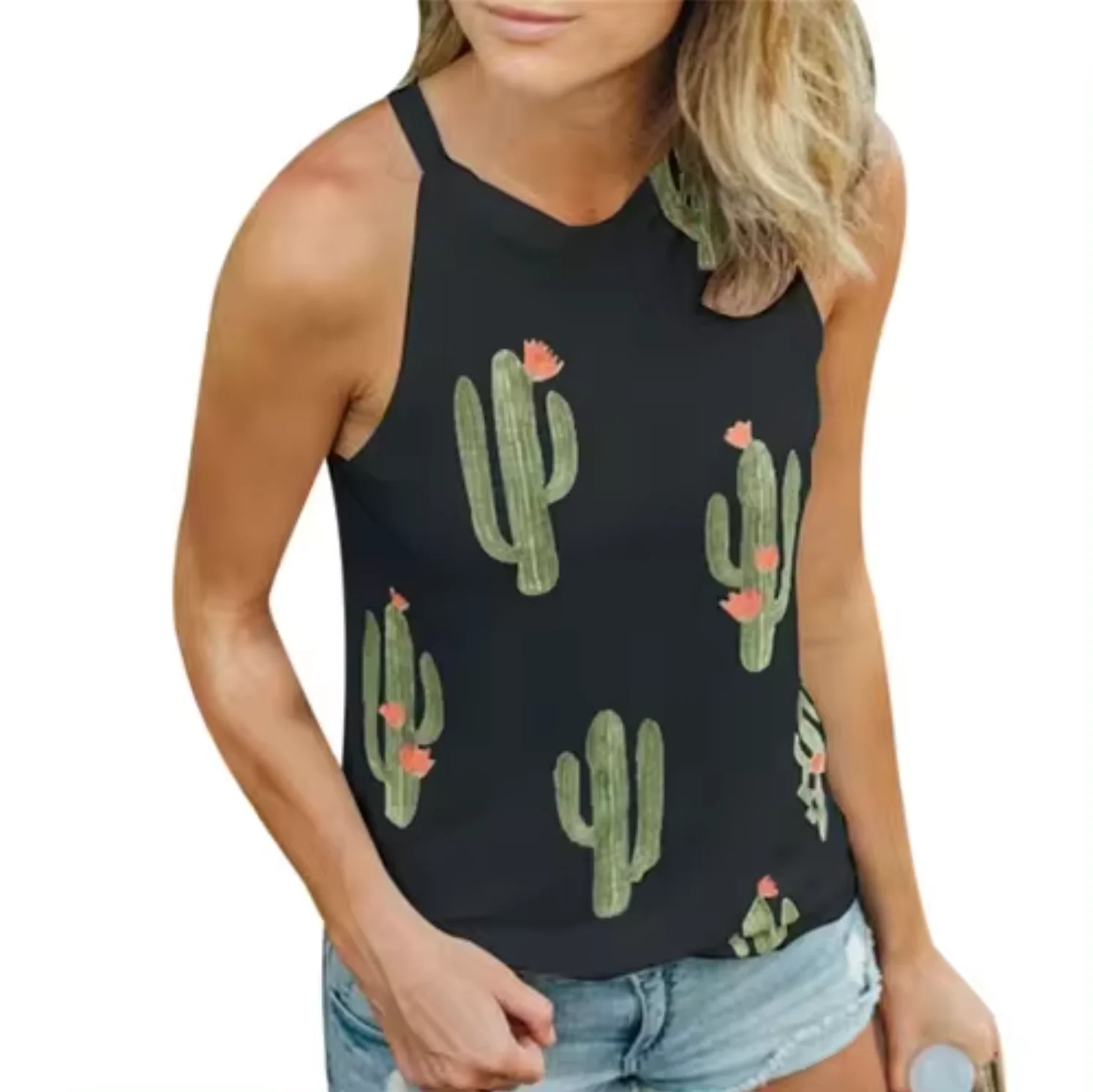 Nelia® | Cactus Print Tank Top - Image 2