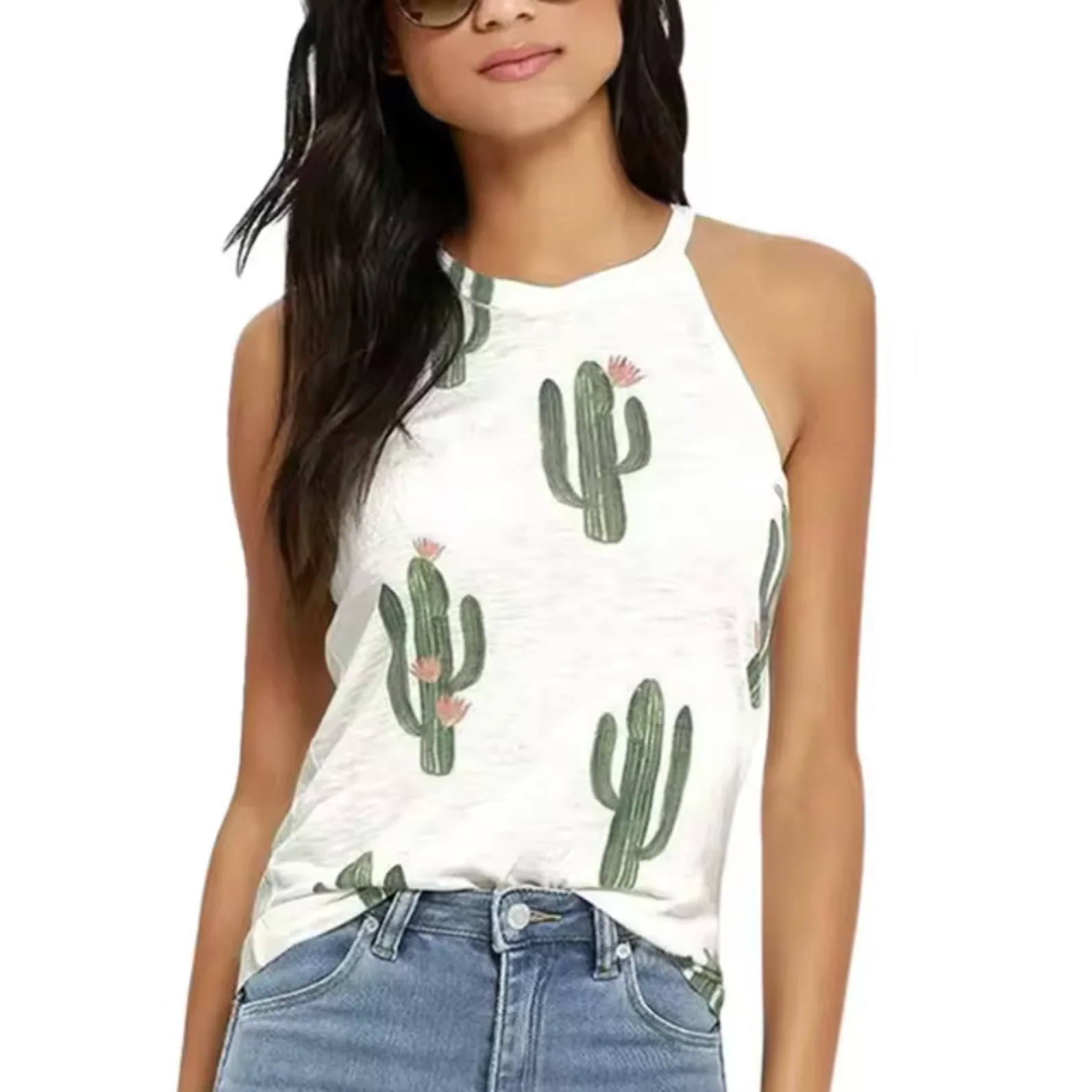 Nelia® | Cactus Print Tank Top - Image 3
