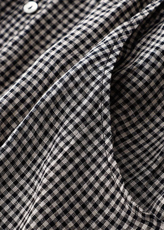 Nélida® | Black Checked Peter Pan Collar Dress - Image 4
