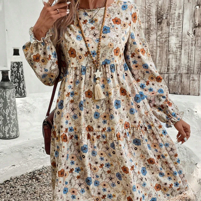 Nélida® | Women'S Floral Print Casual Dress With Ruffle Details - Image 2