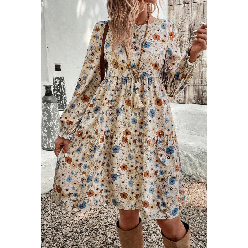 Nélida® | Women'S Floral Print Casual Dress With Ruffle Details - Image 3
