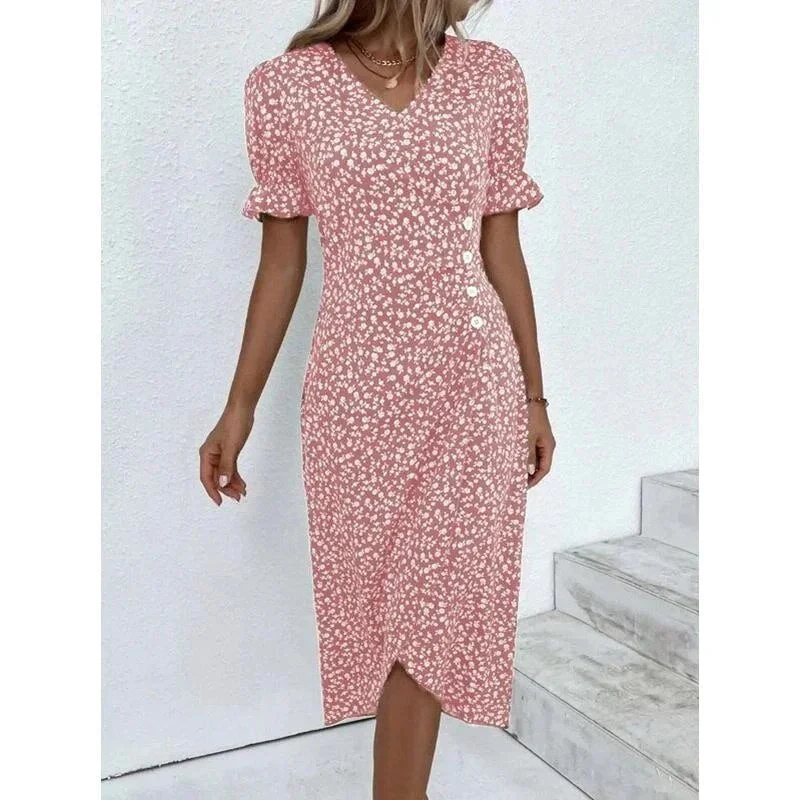 Ngoc® | Floral H-Shaped Midi Dress - Image 2