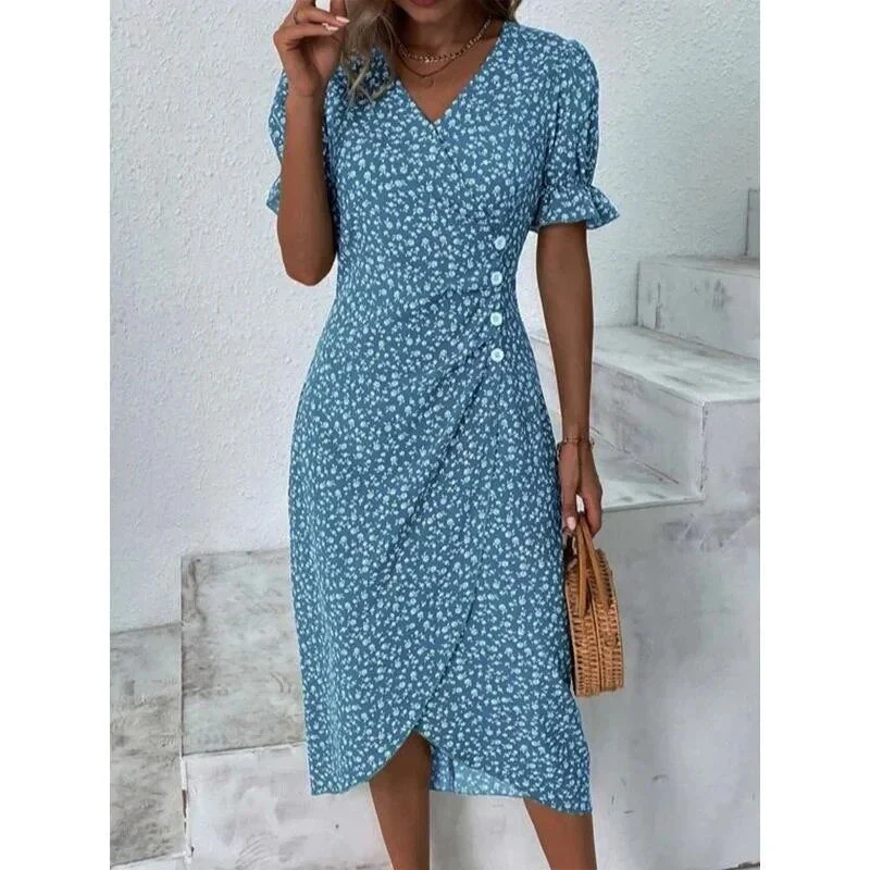Ngoc® | Floral H-Shaped Midi Dress - Image 3