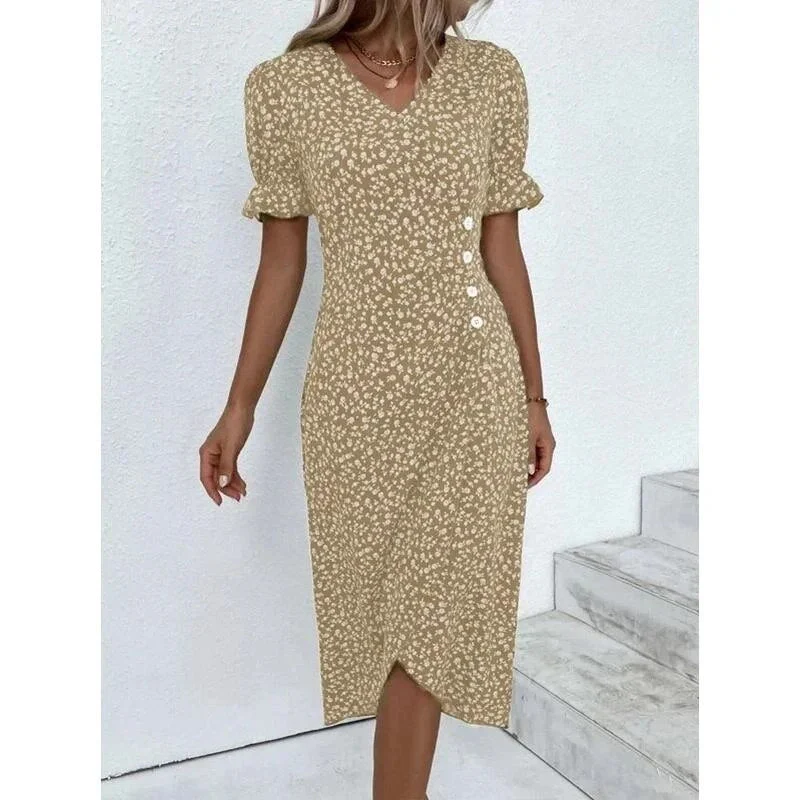 Ngoc® | Floral H-Shaped Midi Dress - Image 4