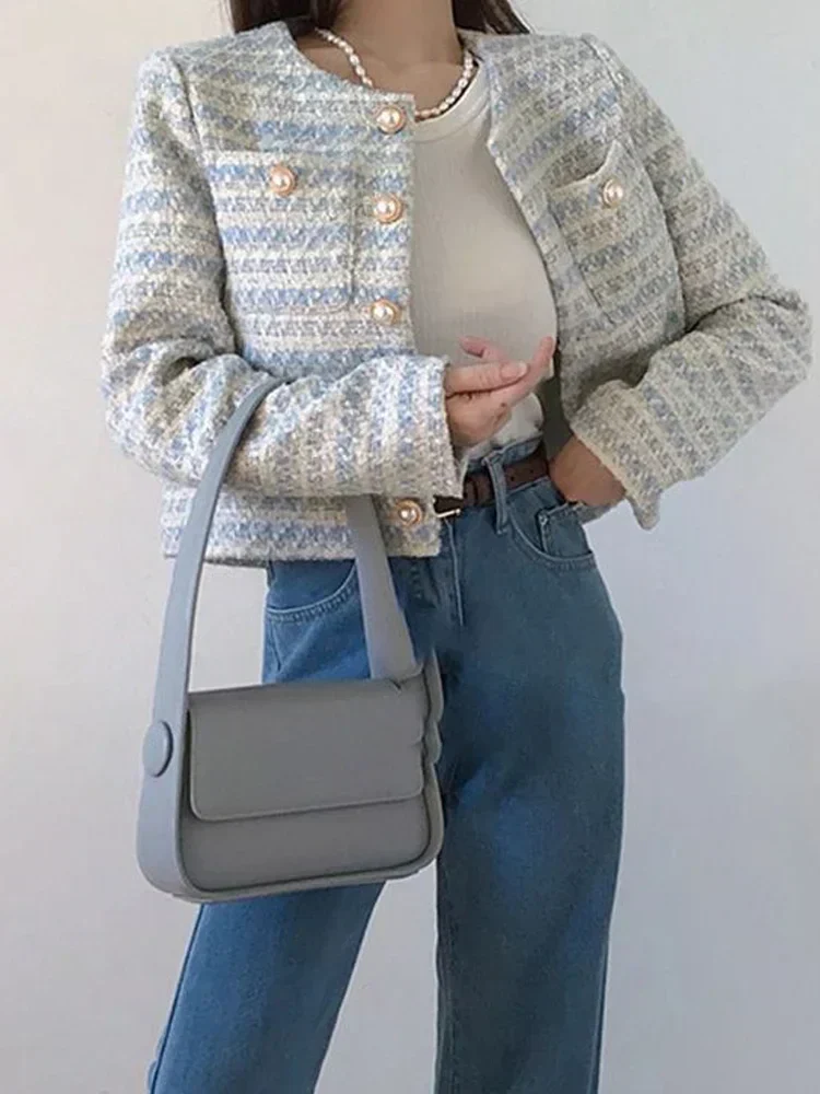 Nicol | Casual tweed short coat for women - Image 2