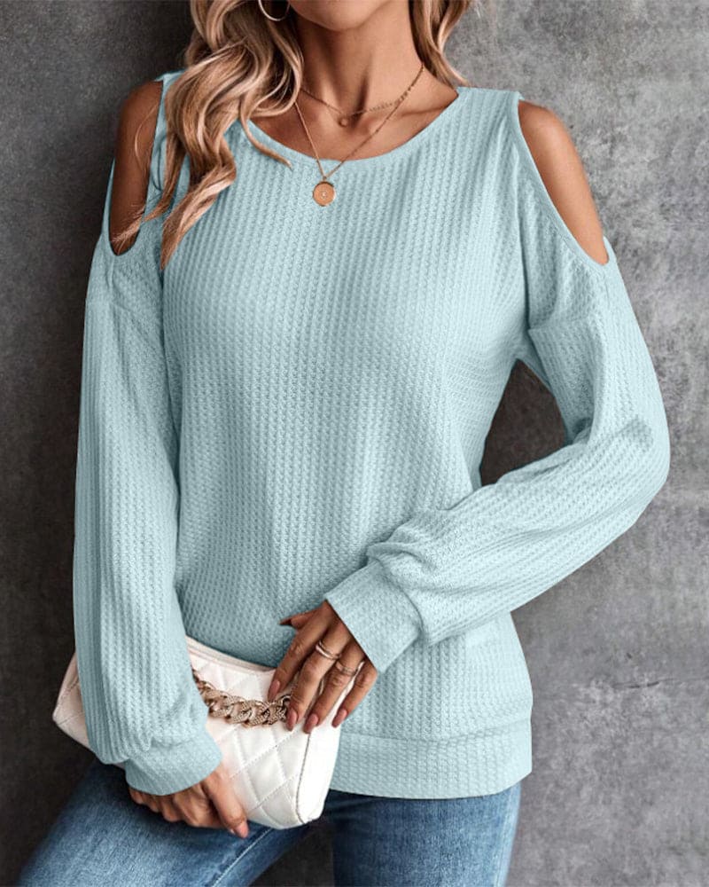 Nicole® | Casual Long Sleeve Off Shoulder Sweater - Image 4