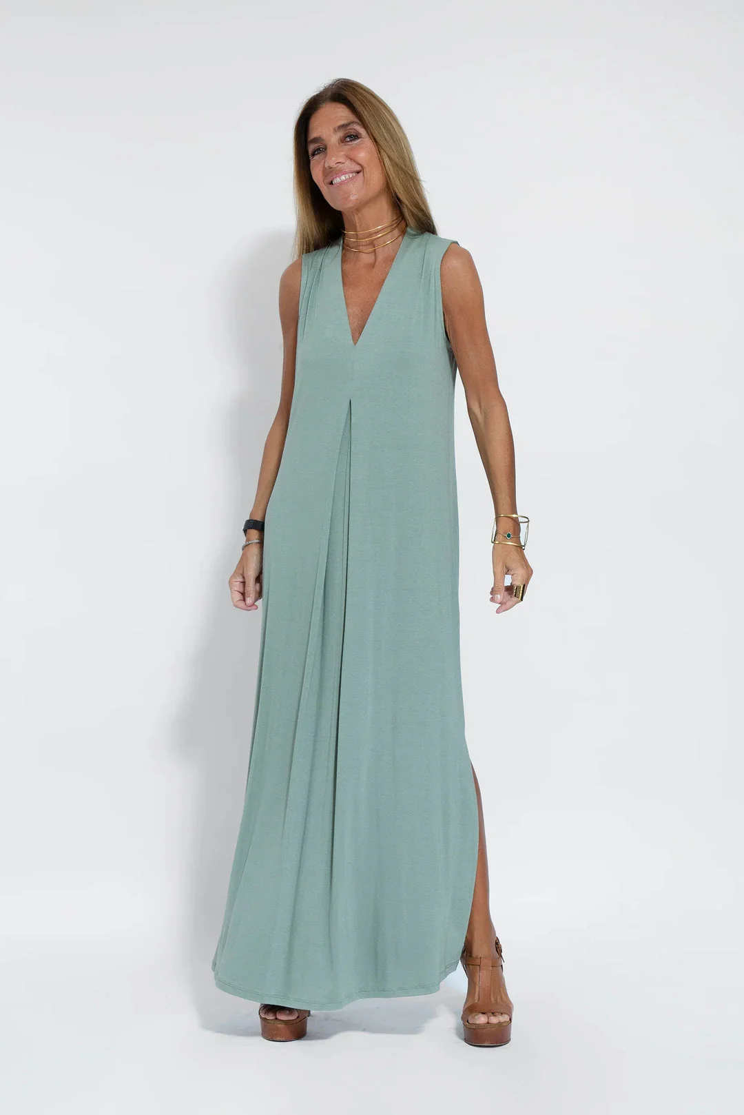 Nicole® | Long Dress With V-Neck - Image 4