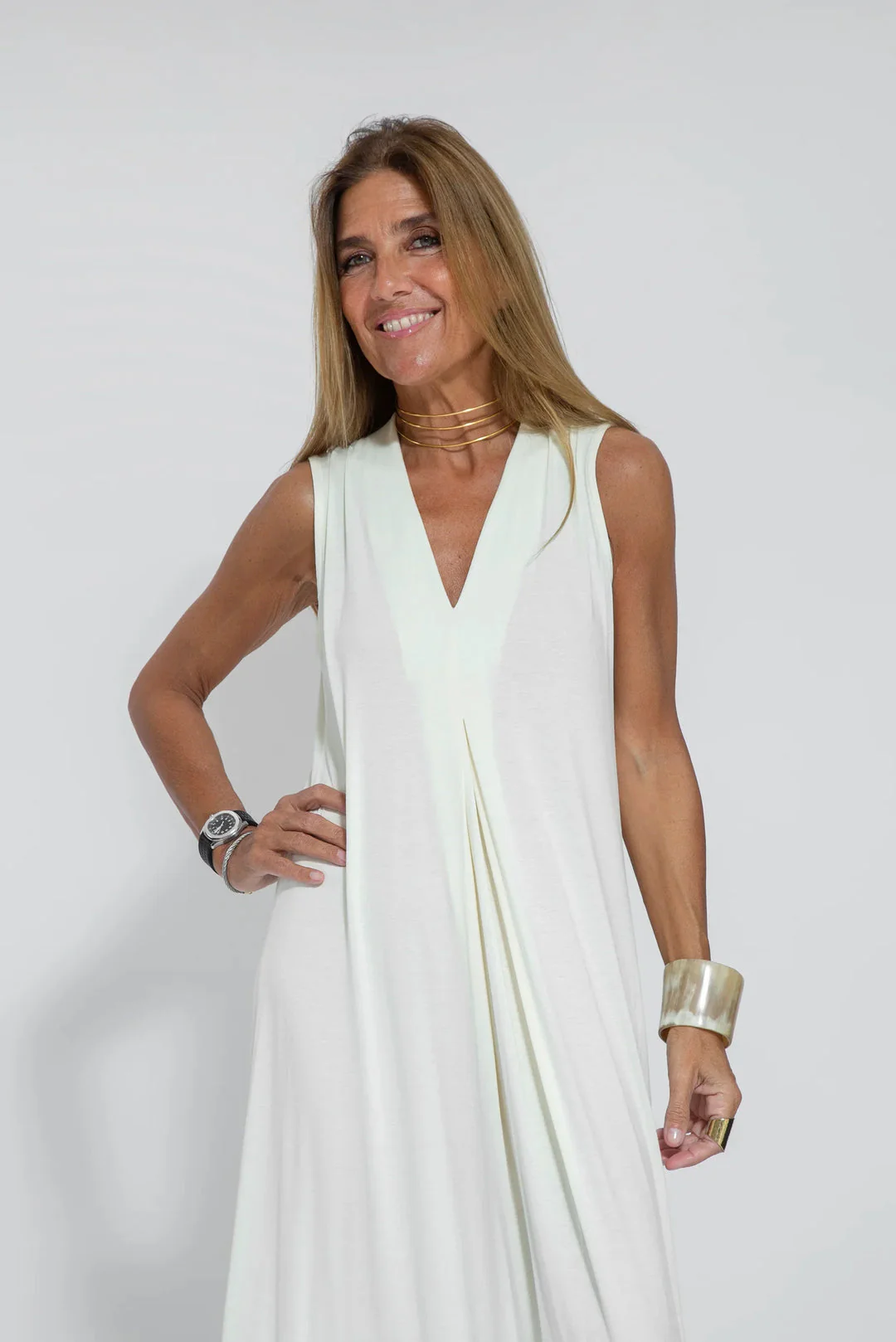 Nicole® | Long Dress With V-Neck - Image 9