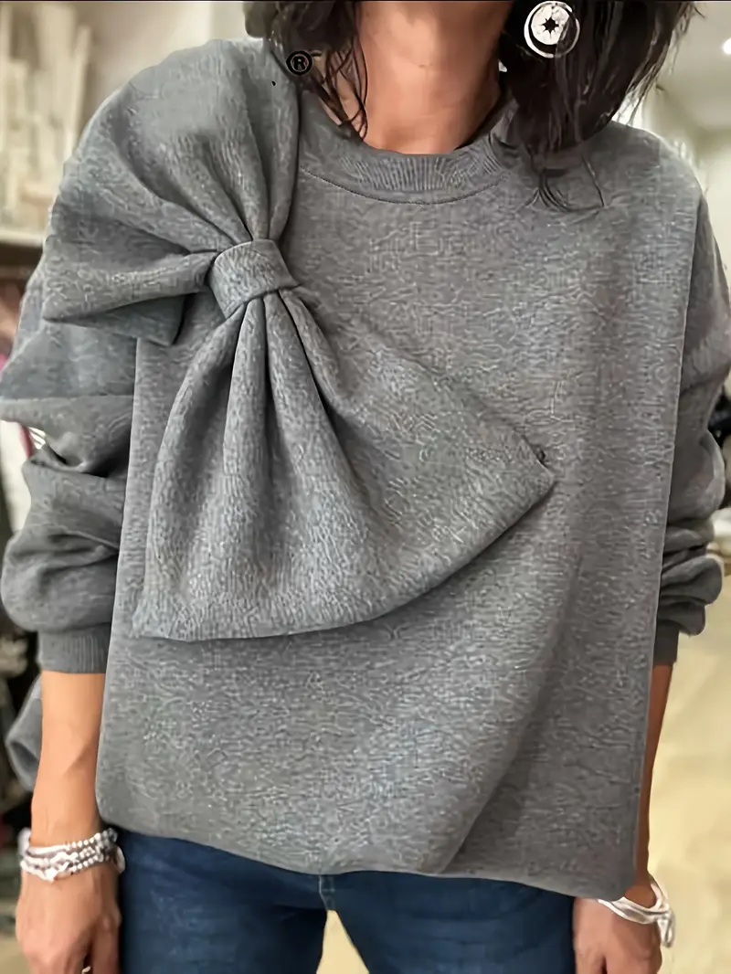 Nicole® | Oversized Cotton Sweater With Bow - Image 12