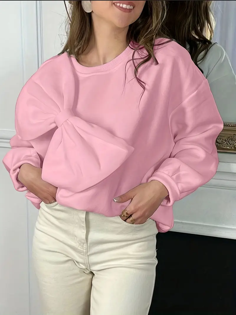 Nicole® | Oversized Cotton Sweater With Bow - Image 8