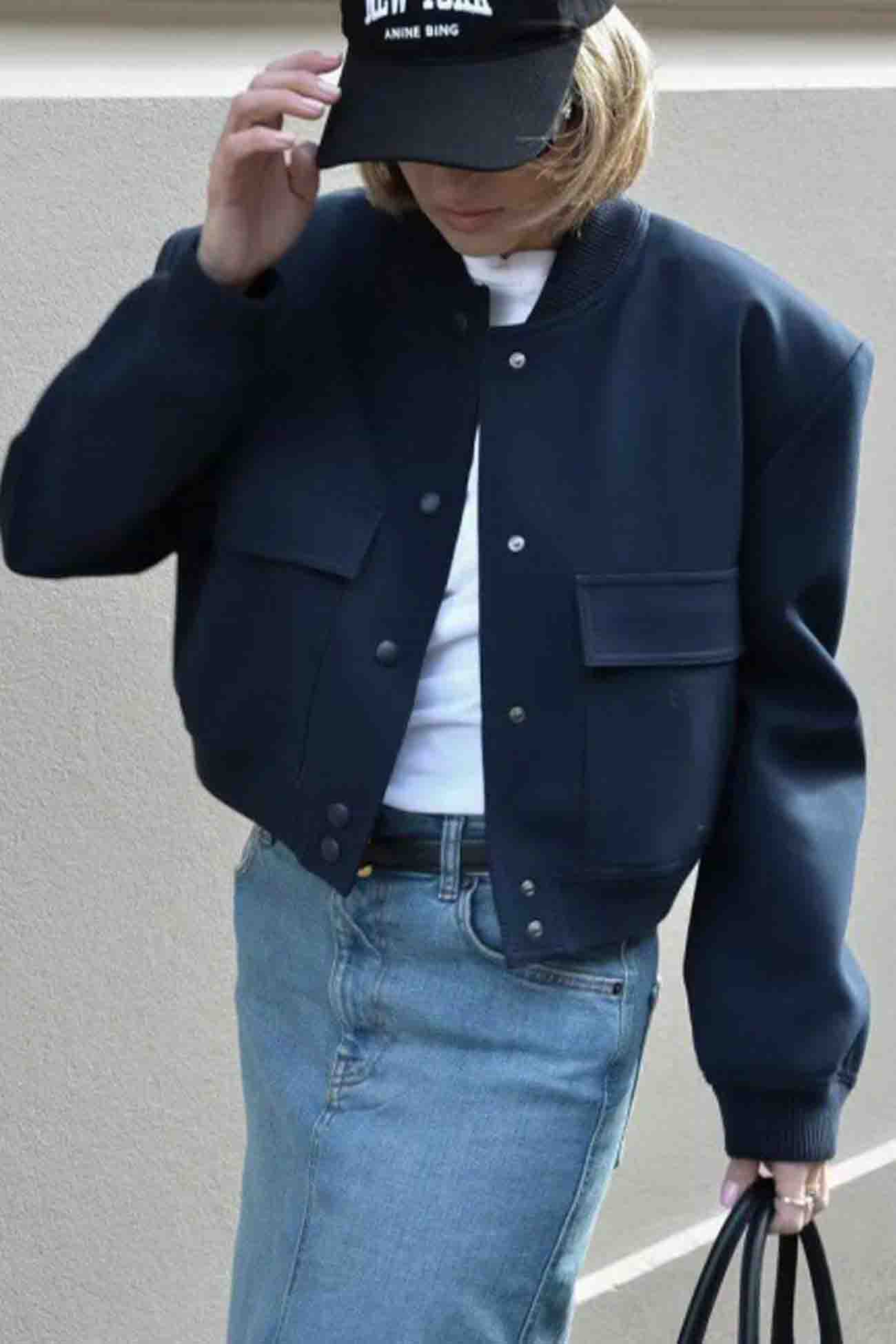 Nicole | Plain jacket with pockets and stand-up collar
