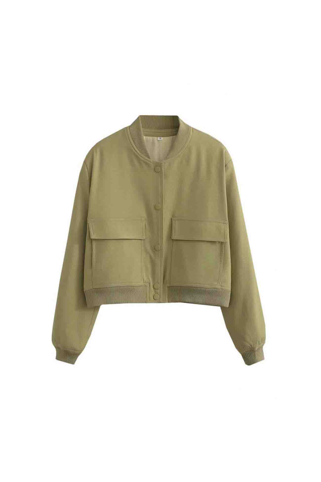 Nicole | Plain jacket with pockets and stand-up collar - Image 10