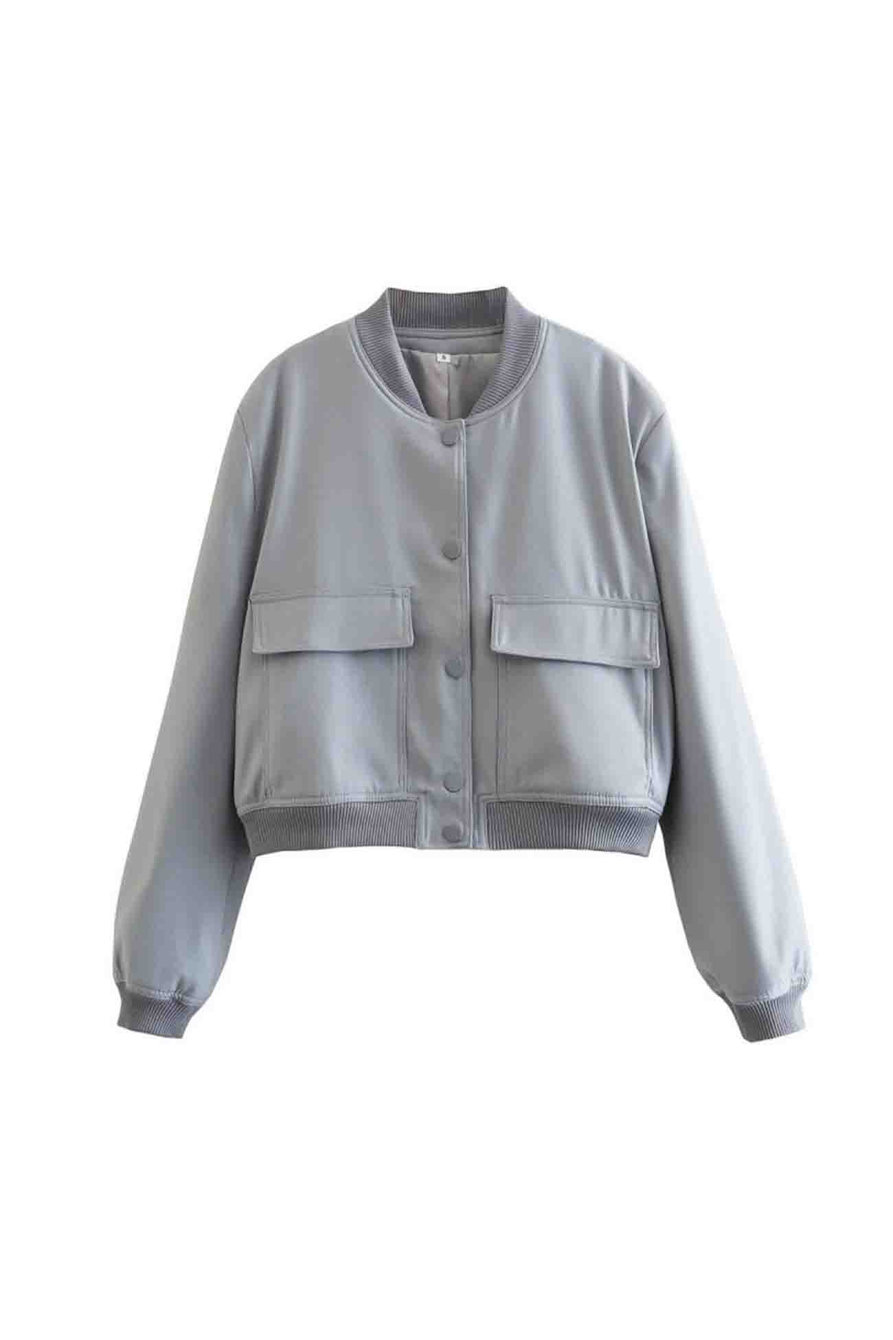 Nicole | Plain jacket with pockets and stand-up collar - Image 14