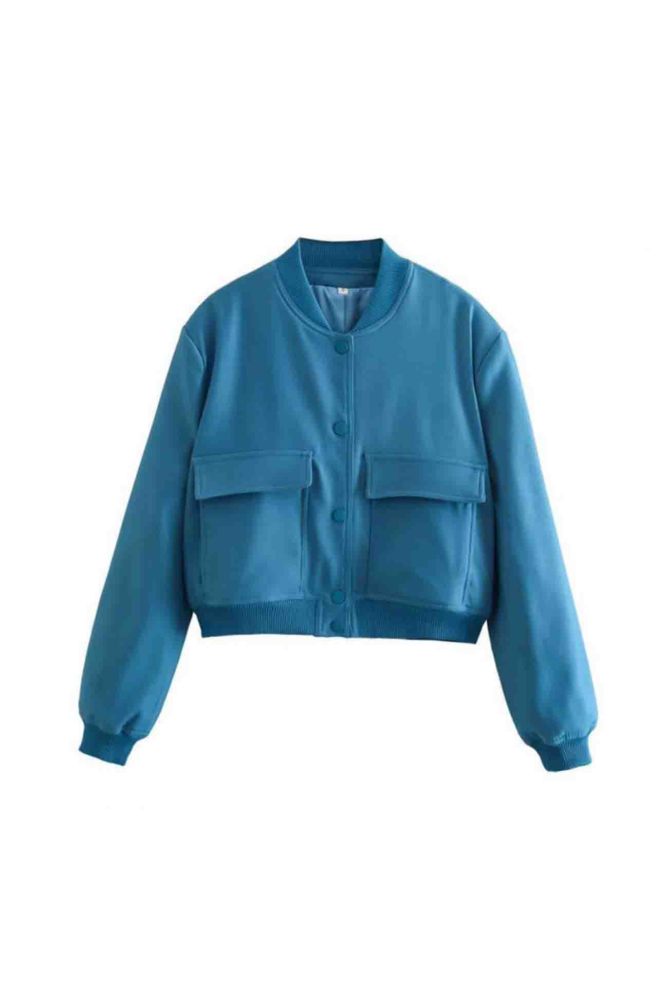 Nicole | Plain jacket with pockets and stand-up collar - Image 16