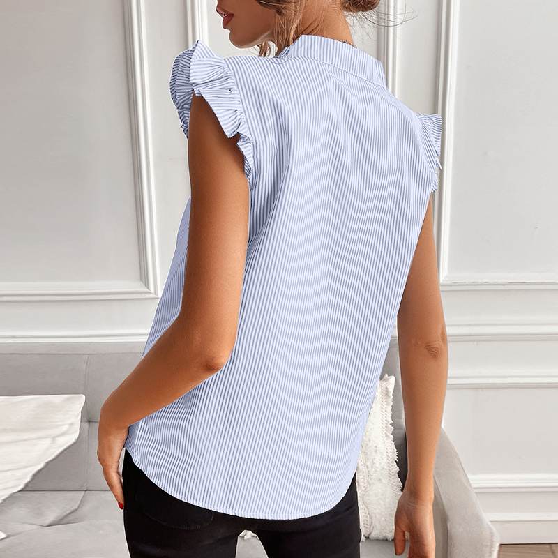 Nika® | Elegant Striped Designer Blouse Made Of Cotton - Image 2
