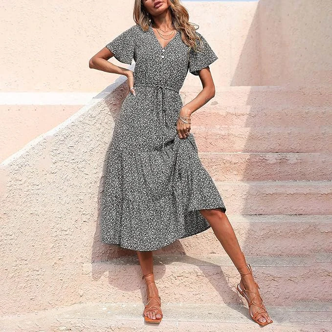 Nimue® | Midi Dress With Buttons