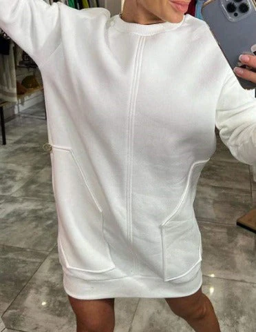 Nina | Comfortable oversized sweatshirt dress - Image 4
