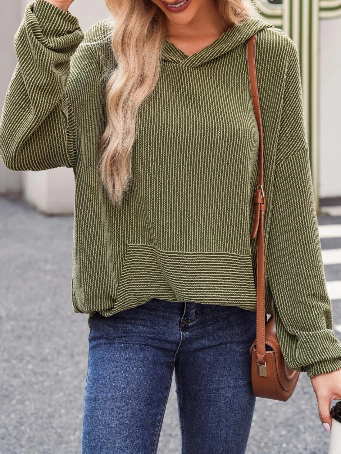 Nina | Double Take structured hoodie with kangaroo pocket and long sleeves