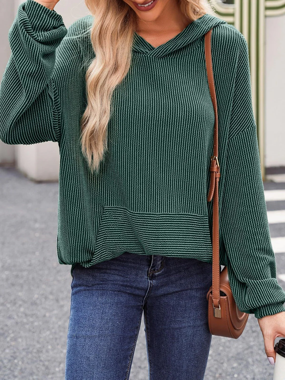 Nina | Double Take structured hoodie with kangaroo pocket and long sleeves - Image 17
