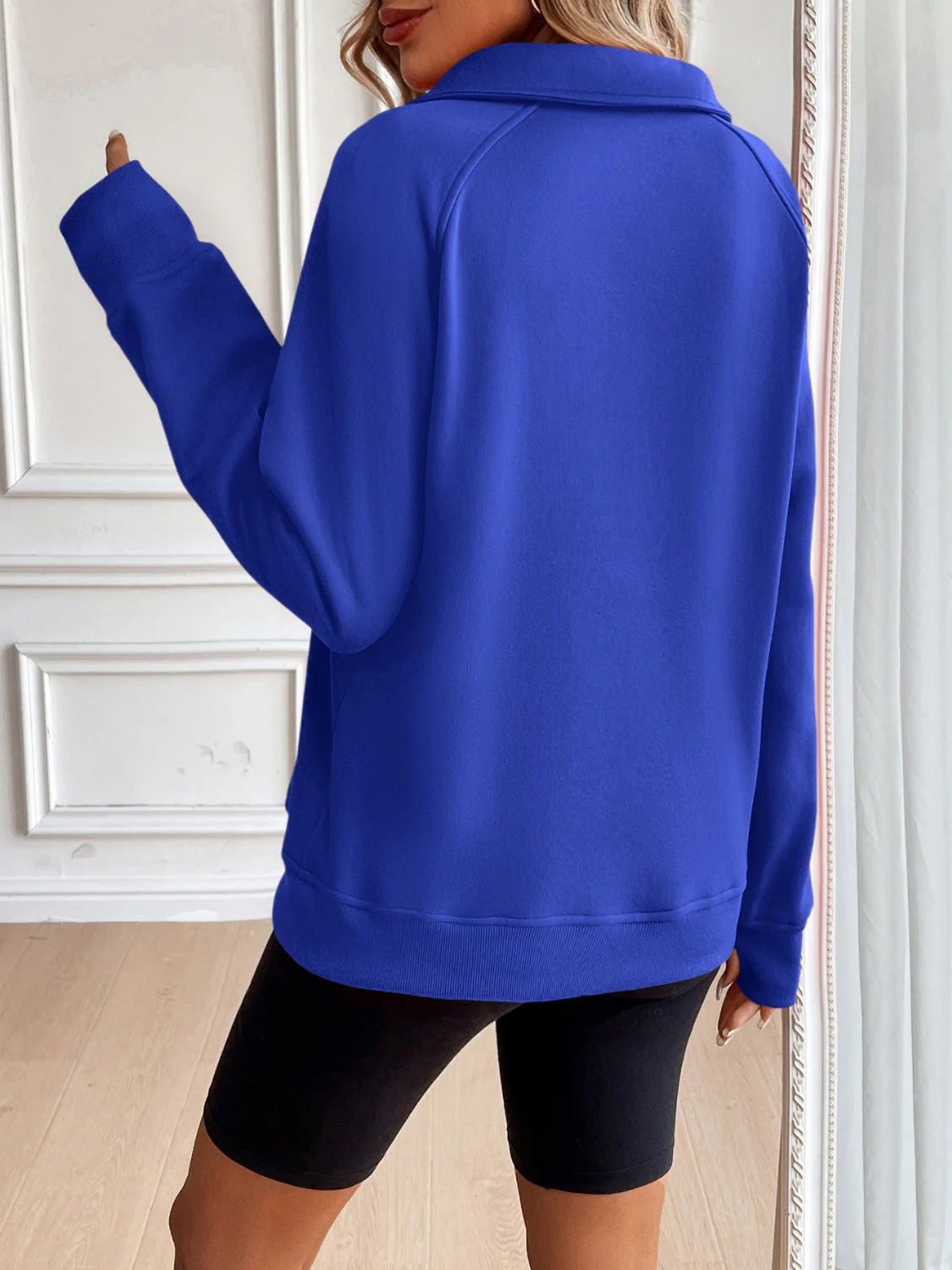 Nina | Ivy Lane half zip sweatshirt with raglan sleeves - Image 20