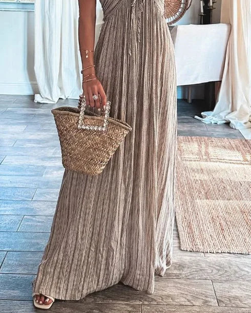 Nina® | Sleeveless Pleated Dress - Image 4