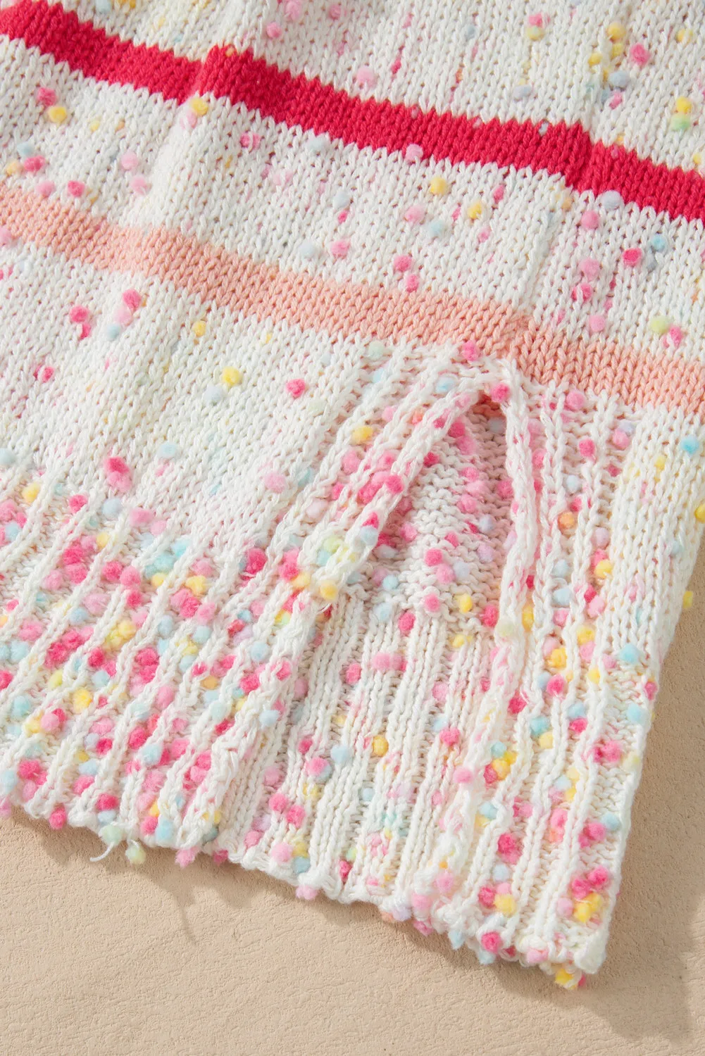 Noelia | Plus size confetti stripe crew neck sweater - Image 6