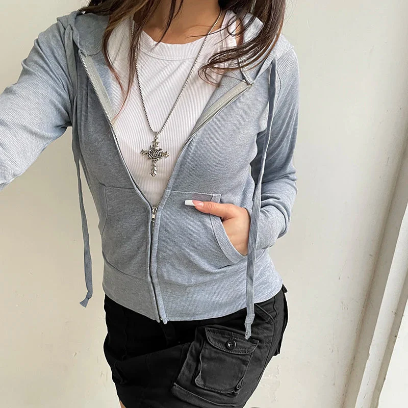 Nora | Casual zip up sweatshirt for women - Image 2