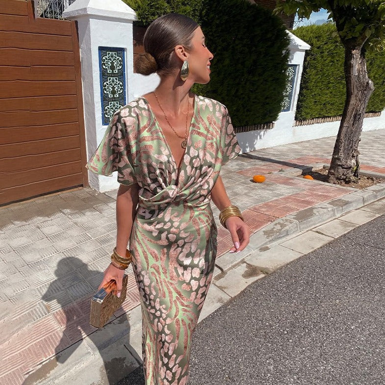 Nora® | Twisted V-Neck Maxi Dress - Image 2