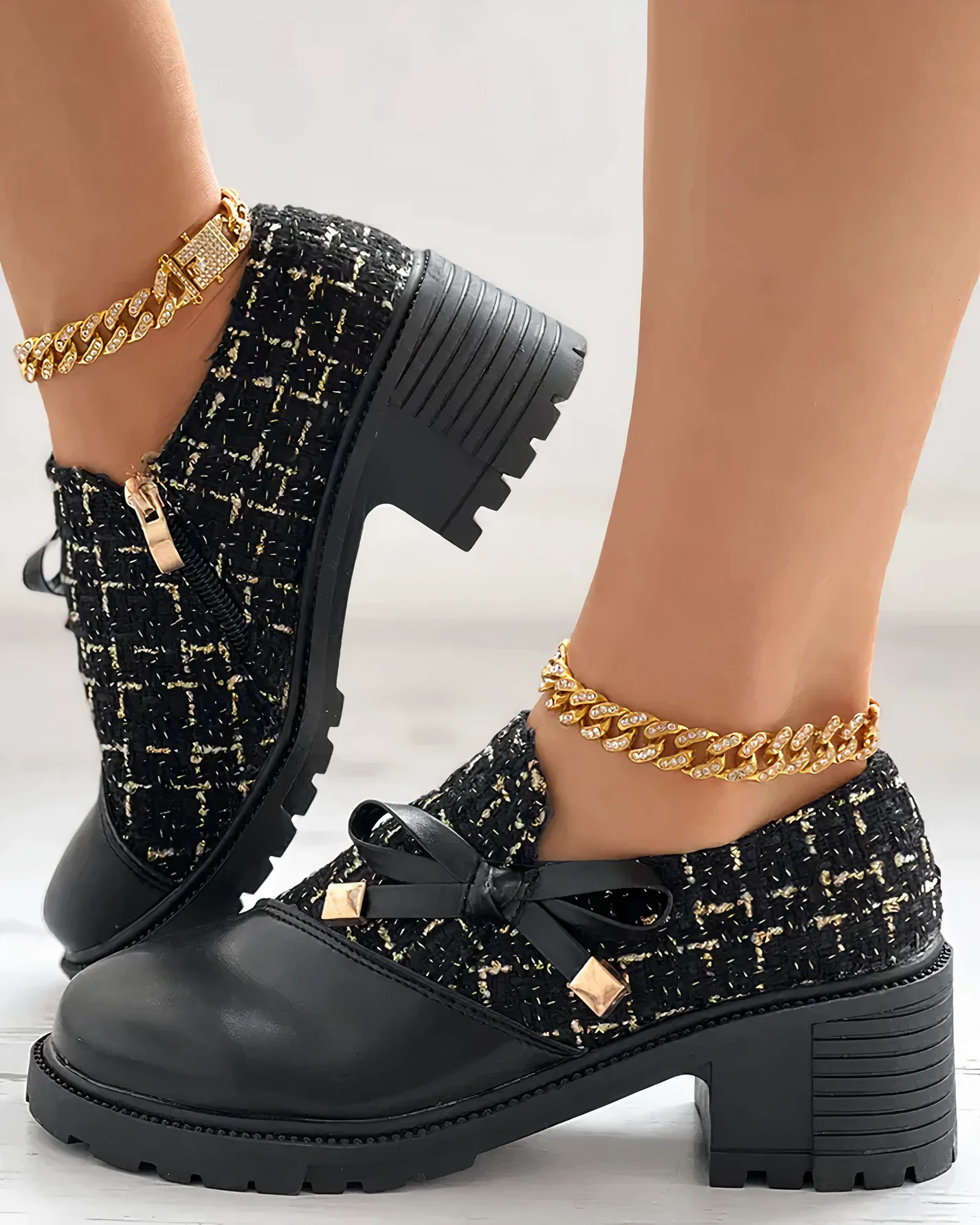 Norma® | Stylish Thick Heels With Lace - Image 6
