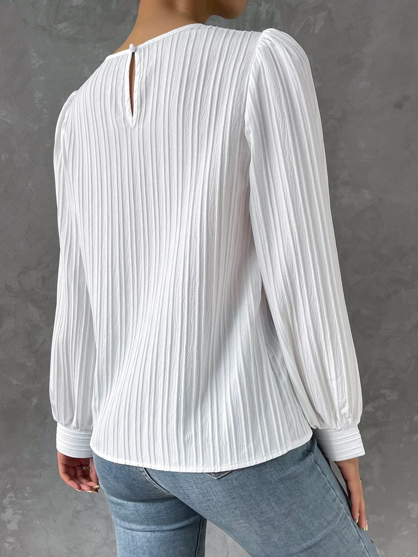 Norma® | Textured Long Sleeve Blouse - Image 4