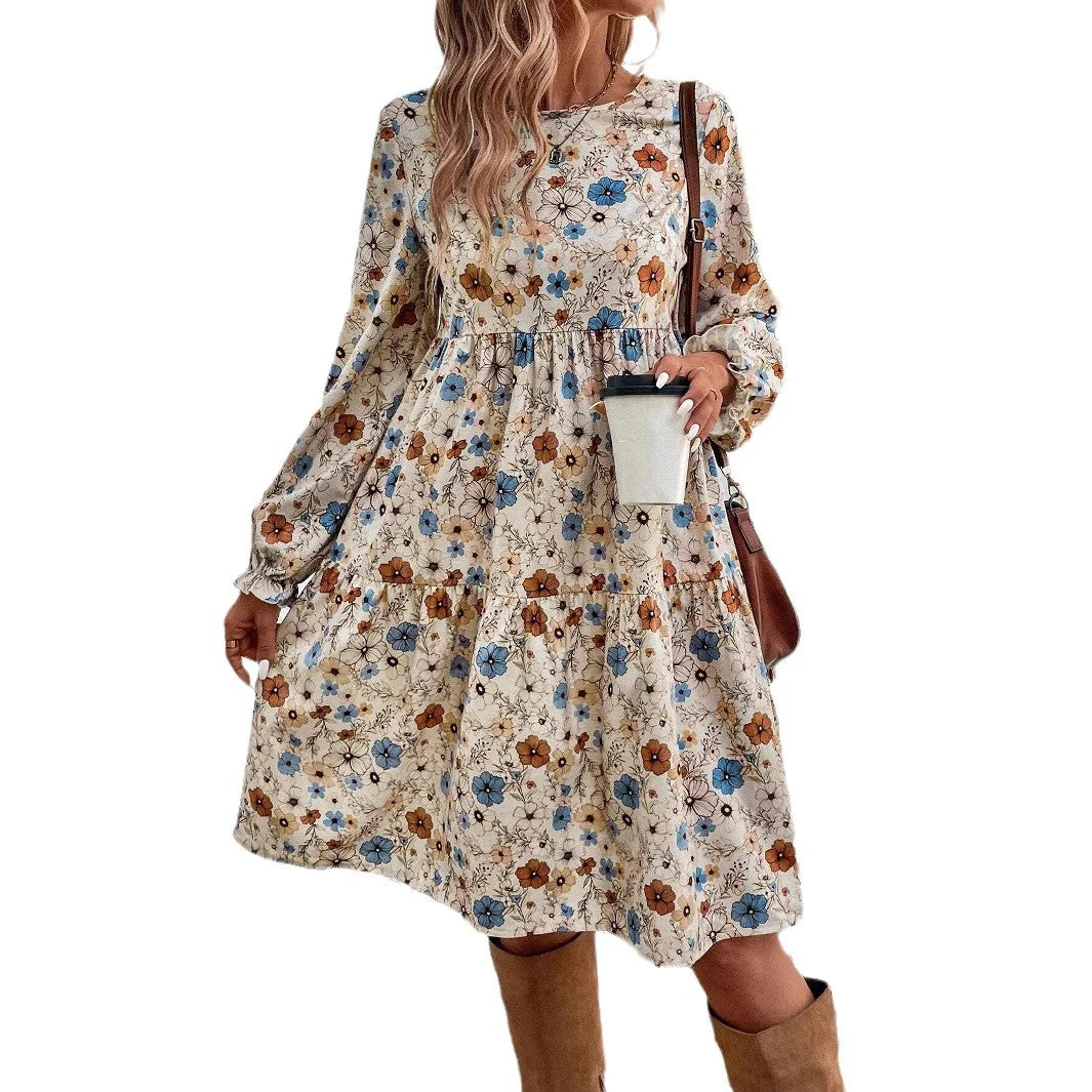 Norma® | Women'S Floral Dress With A Casual Cut And Elegant Puff Sleeves - Image 5