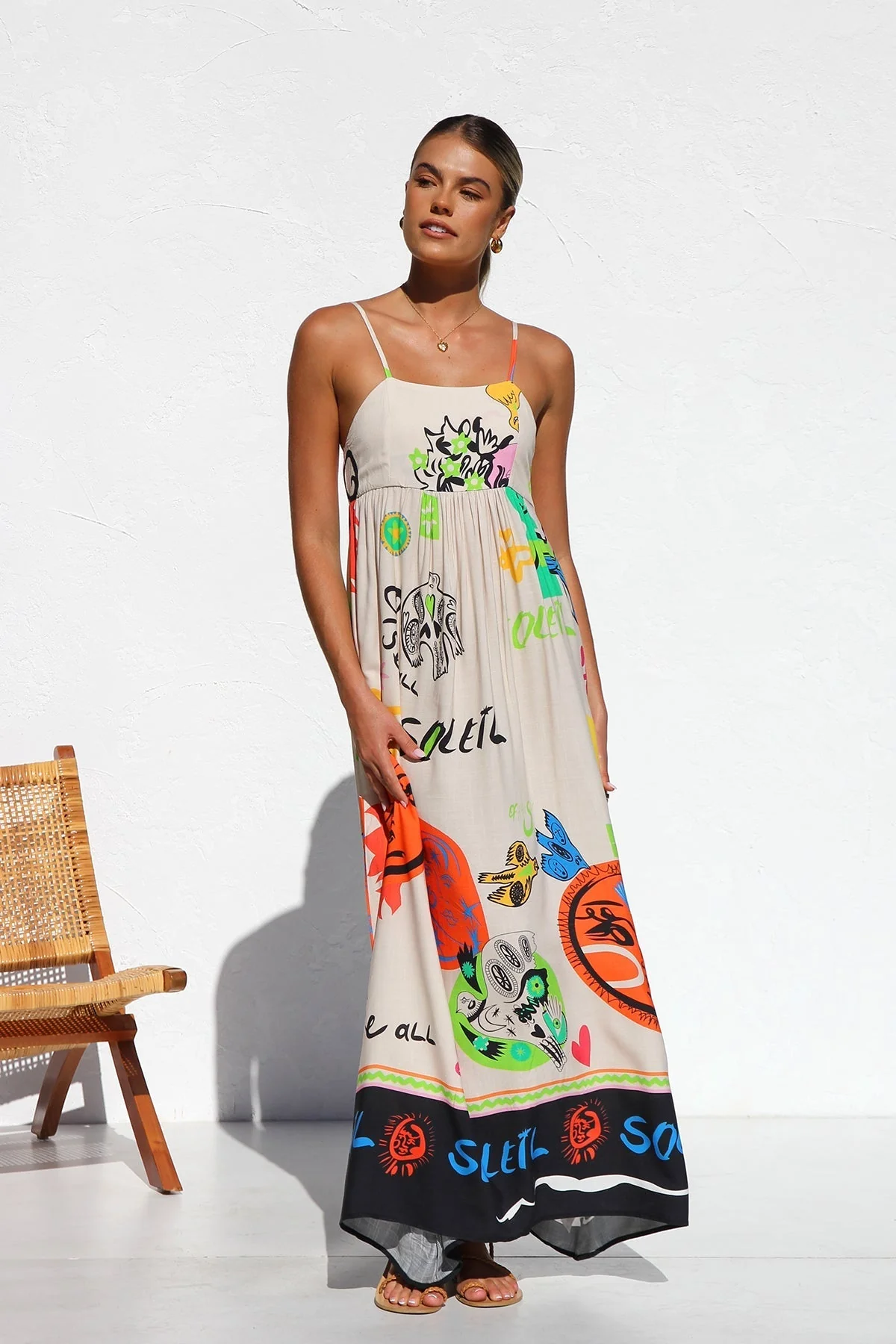 Nuria® | Dress Orange Multi - Image 4