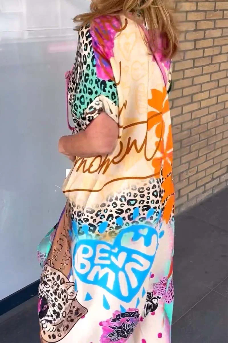 Nuria® | Leopard Print Short Sleeve Dress - Image 3