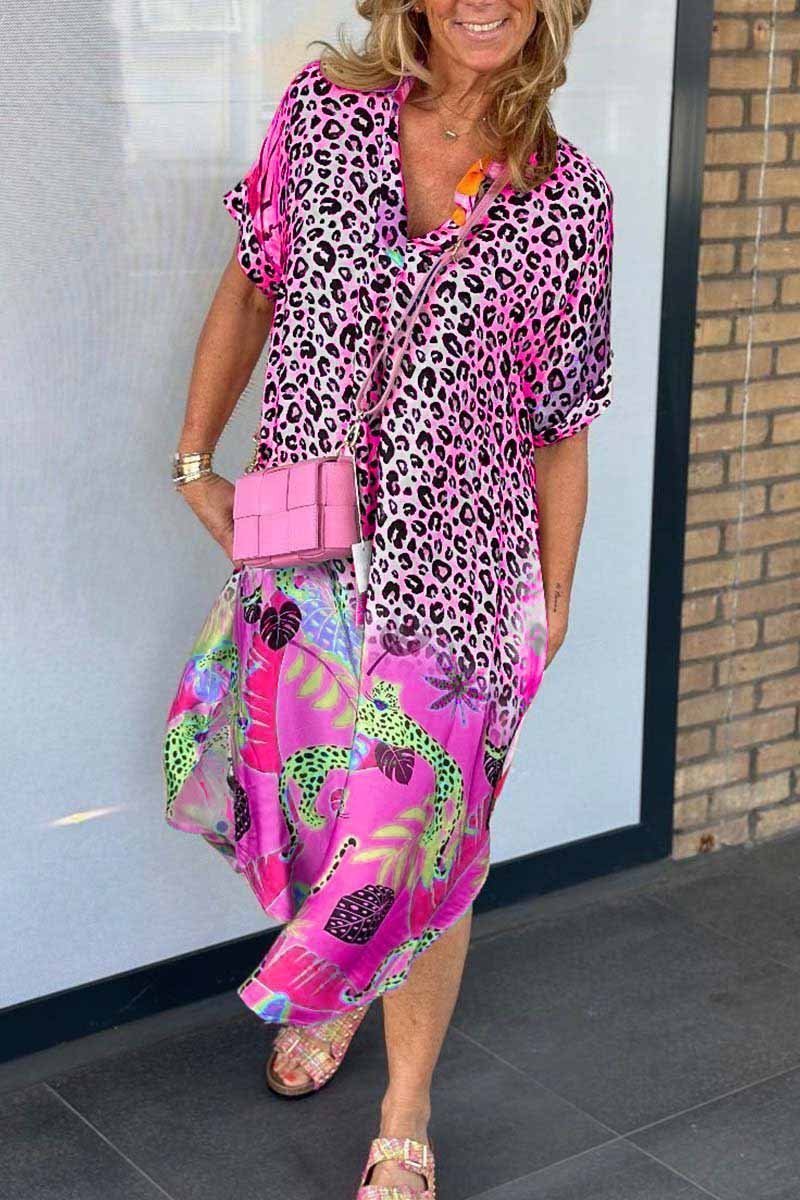 Nuria® | Leopard Print Short Sleeve Dress - Image 6