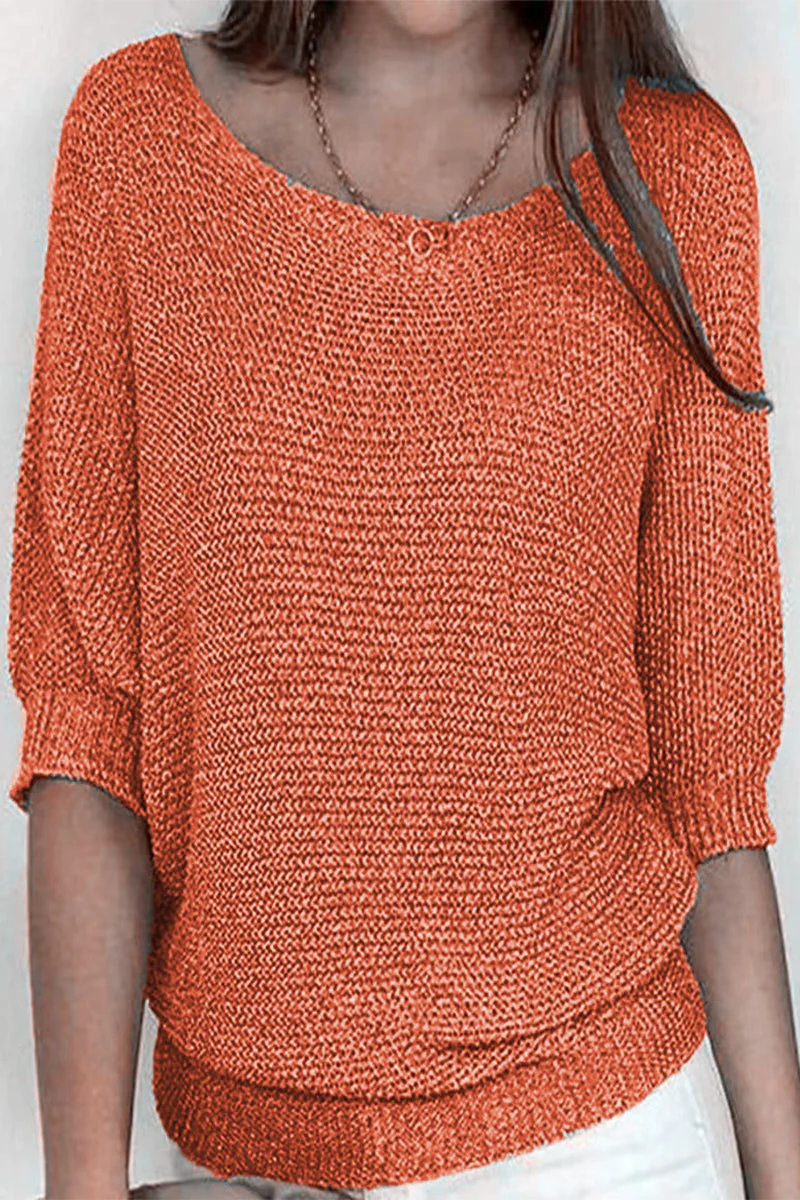 Octavia | Casual plain plain O-neck tops - Image 11