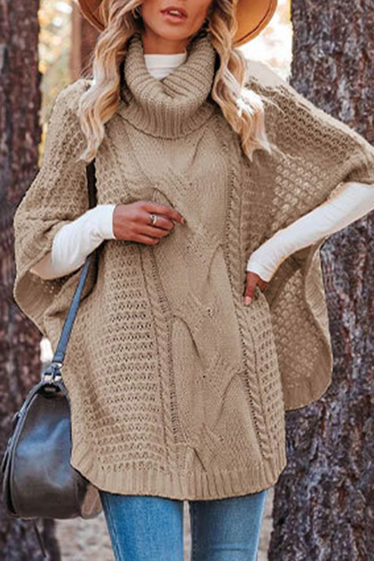 Odette | Cable knit turtleneck sweater - Image 5