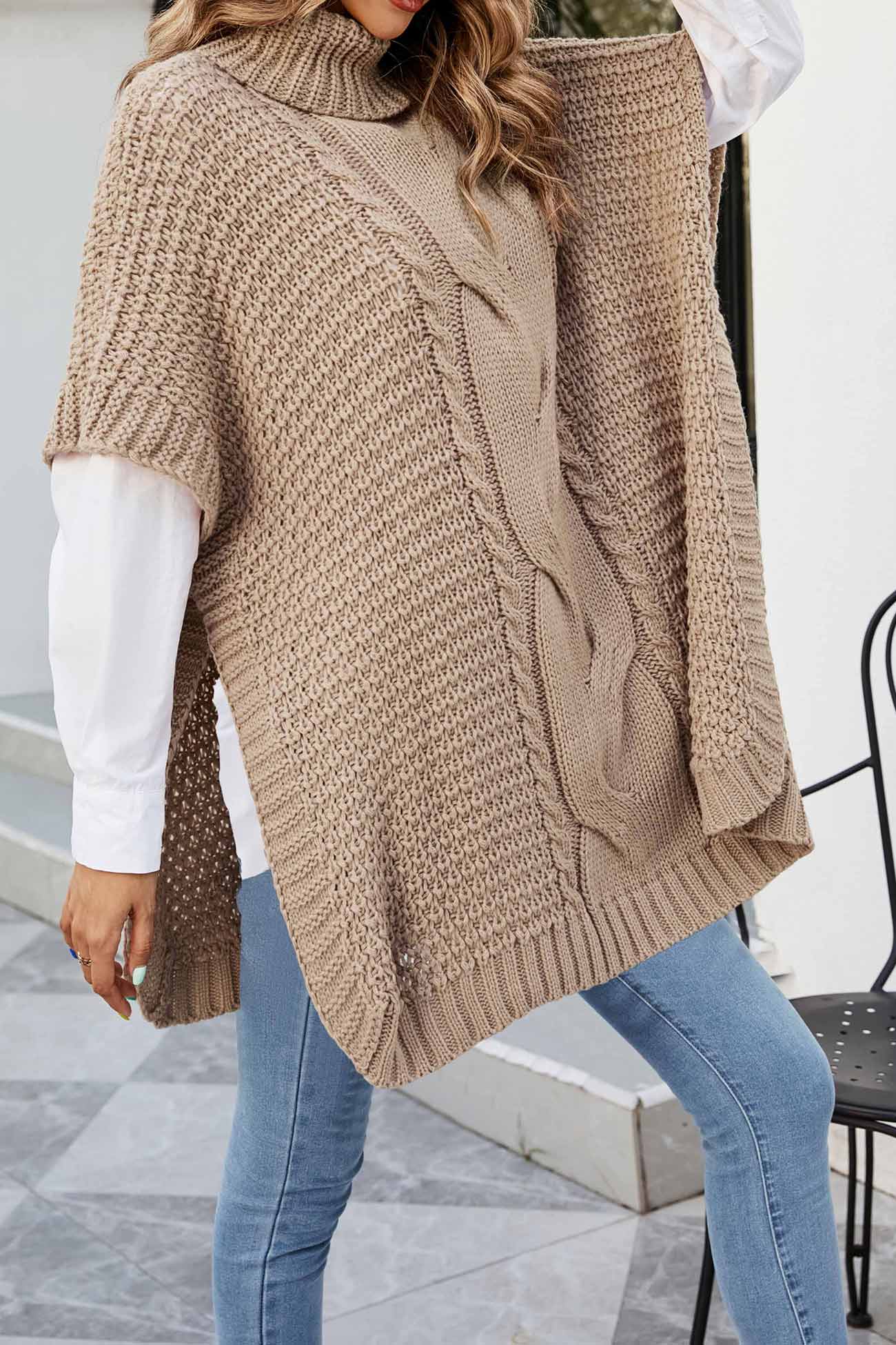 Odette | Cable knit turtleneck sweater - Image 7