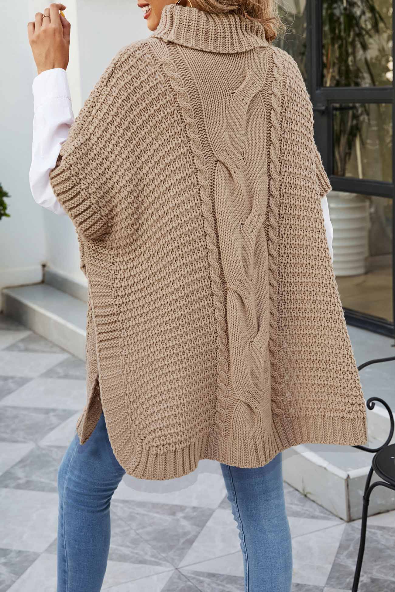 Odette | Cable knit turtleneck sweater - Image 8