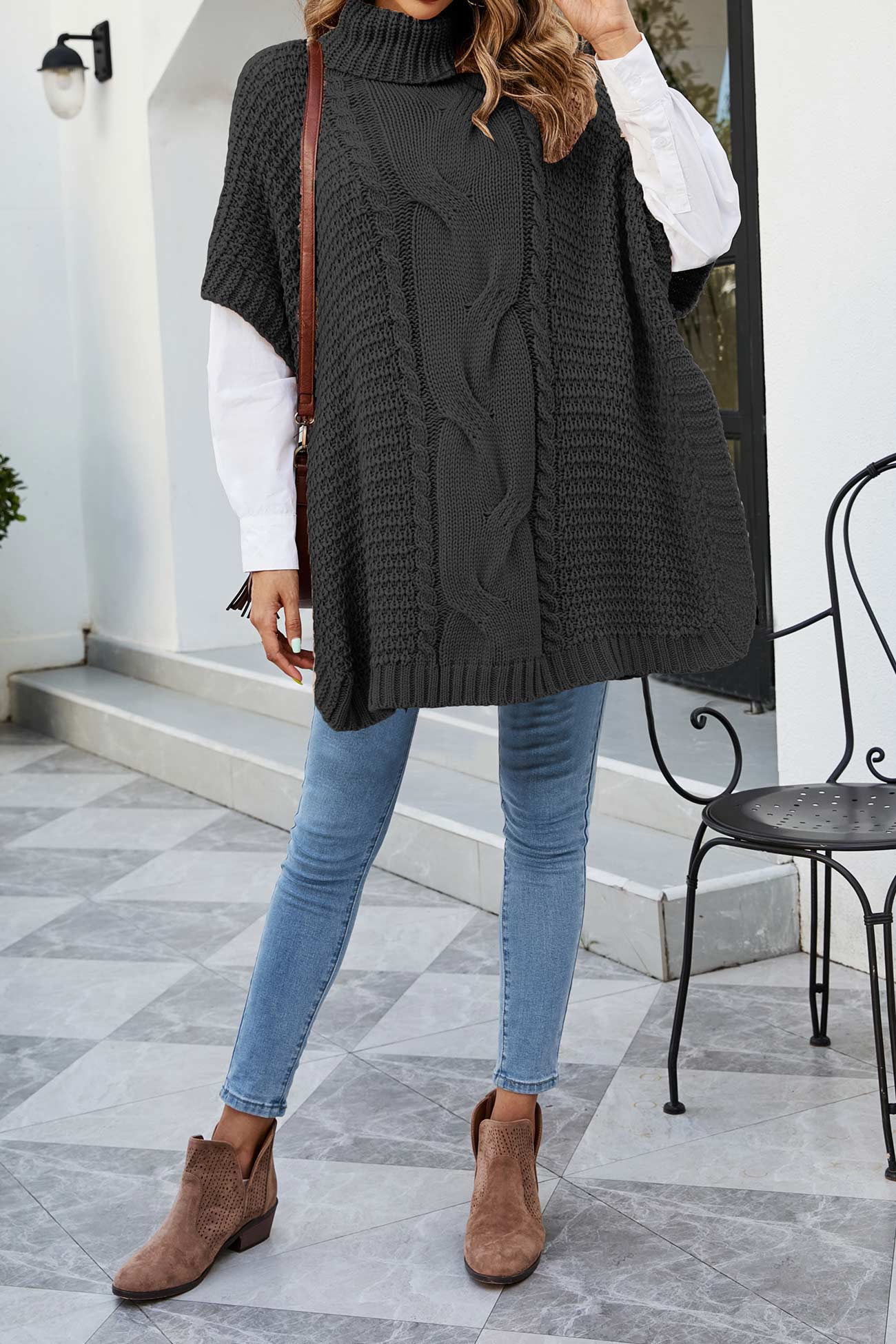 Odette | Cable knit turtleneck sweater - Image 9