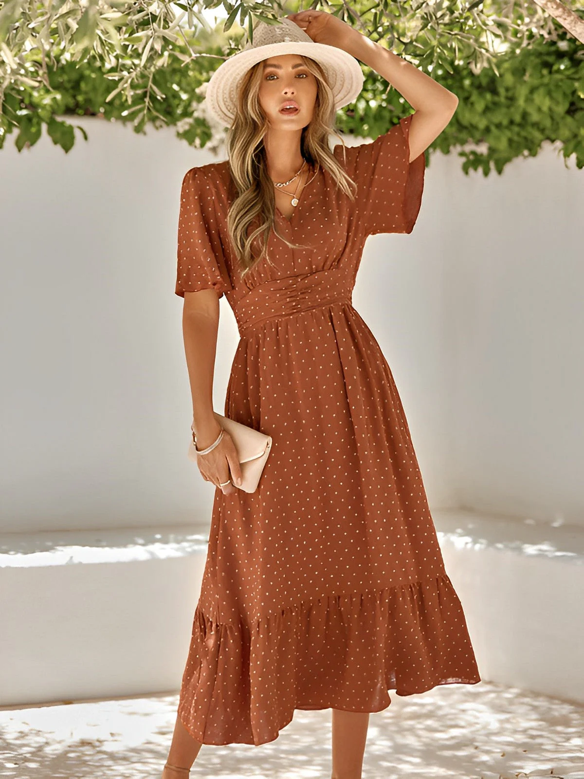 Olga® | Belted Wrap Layered Maxi Dress - Image 11