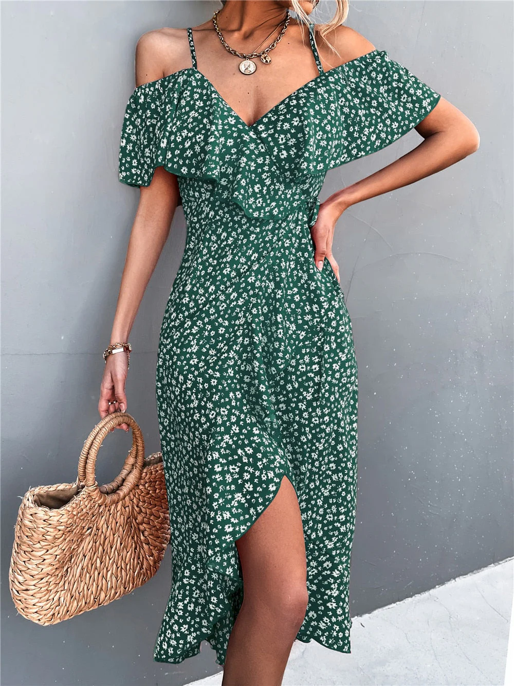 Olga® | Dress Flowers And Off-Shoulder - Image 4