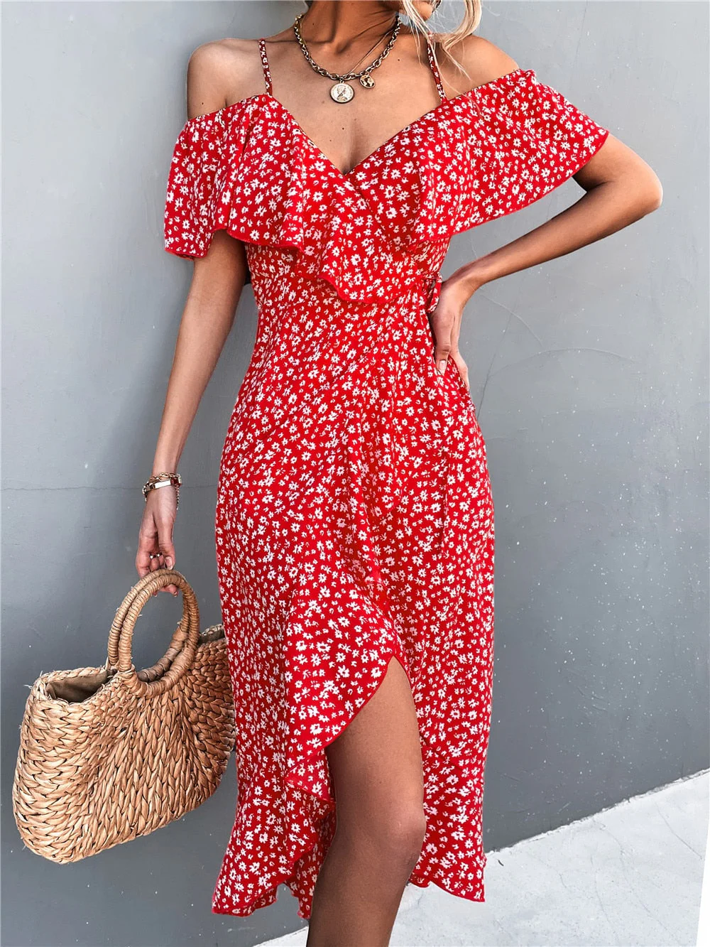 Olga® | Dress Flowers And Off-Shoulder - Image 5