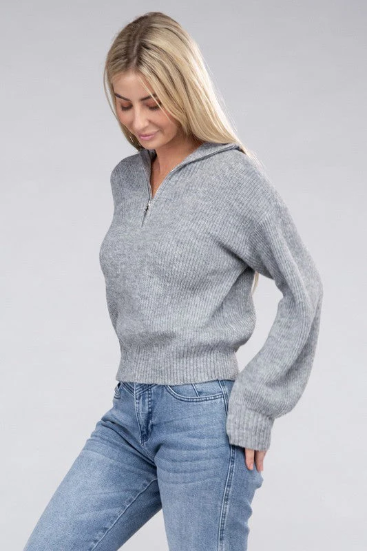 Olga | Easy to wear half zip sweater