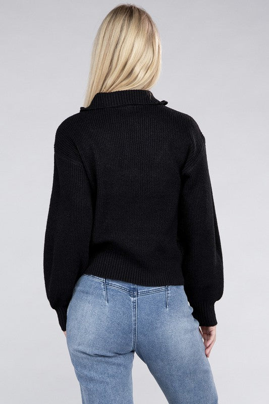 Olga | Easy to wear half zip sweater - Image 10